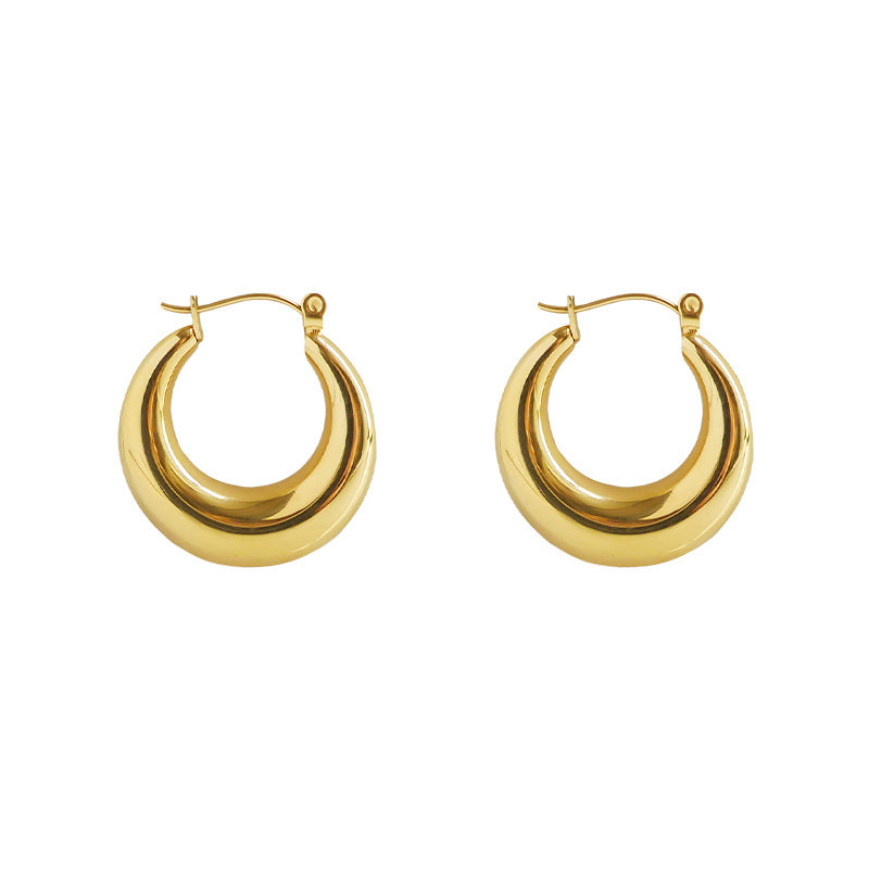 Gold-plated Silver Non-fading Hoop Earrings